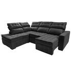 Sofá De Canto Esquerdo 2,65x2,30m Retrátil E Reclinável Com M