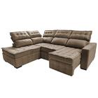 Sofá De Canto Esquerdo 2,65x2,30m Retrátil E Reclinável Com M