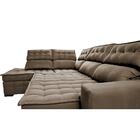 Sofá De Canto Esquerdo 2,65x2,30m Retrátil E Reclinável Com M