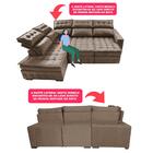 Sofá De Canto Esquerdo 2,65x2,30m Retrátil E Reclinável Com M