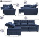 Sofá De Canto Esquerdo 2,65x2,30m Retrátil E Reclinável Com M