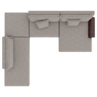 Sofá De Canto Esquerdo 328cm Japa Linho Bege G52 - Gran Belo