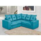 Sofá De Canto Fênix 4 Lugares - Golden - Azul Celeste