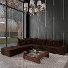 Sofá De Canto Itapema Veludo Café