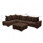 Sofá De Canto Itapema Veludo Café