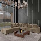 Sofá De Canto Itapema Veludo Capuccino