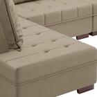 Sofá De Canto Itapema Veludo Capuccino