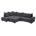 Sofá De Canto Itapema Veludo Grafite