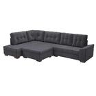 Sofá De Canto Leblon Veludo Grafite