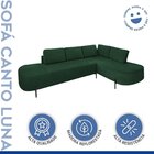 Sofá De Canto Luna Orgânico 265 Cm Veludo Verde