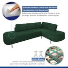 Sofá De Canto Luna Orgânico 265 Cm Veludo Verde