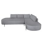 Sofá De Canto Luna Orgânico 265cm Para Sala De Estar Cinza