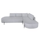 Sofá De Canto Luna Orgânico 265cm Para Sala De Estar Gelo