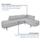 Sofá De Canto Luna Orgânico 265cm Para Sala De Estar Gelo