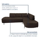 Sofá De Canto Luna Orgânico 265cm Para Sala De Estar Marrom