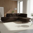Sofá De Canto Luna Orgânico 265cm Para Sala De Estar Marrom