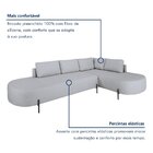 Sofá De Canto Luna Orgânico 265cm Para Sala De Estar Yescasa