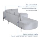 Sofá De Canto Luna Orgânico 265cm Para Sala De Estar Yescasa