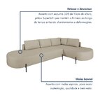 Sofá De Canto Luna Orgânico 265cm Para Sala De Estar Yescasa