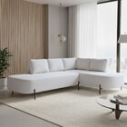 Sofá De Canto Luna Orgânico 265cm Para Sala De Estar Yescasa