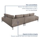 Sofá De Canto Luna Orgânico 265cm Para Sala De Estar Yescasa