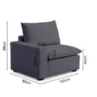 Sofá De Canto Modular Hug 5 Lugares 278x193cm Em Linho Cabeca