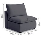 Sofá De Canto Modular Hug 5 Lugares 278x193cm Em Linho Cabeca