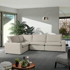 Sofá De Canto Modular Hug 5 Lugares 278x193cm Em Linho Cabeca