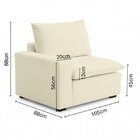 Sofá De Canto Modular Hug 5 Lugares 278x193cm Em Linho Cabeca