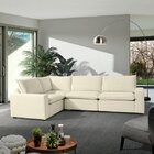 Sofá De Canto Modular Hug 5 Lugares 278x193cm Em Linho Cabeca