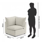 Sofá De Canto Modular Hug 5 Lugares 278x193cm Em Linho Cabeca