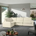 Sofá De Canto Modular Hug 6 Lugares 318x213cm Em Linho Cabeca