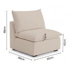 Sofá De Canto Modular Hug 6 Lugares 363x193cm Com Puff Em Lin