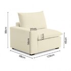 Sofá De Canto Modular Hug 8 Lugares 318x318cm Em Linho Cabeca