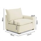 Sofá De Canto Modular Hug 8 Lugares 318x318cm Em Linho Cabeca