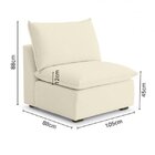 Sofá De Canto Modular Hug 8 Lugares 318x318cm Em Linho Cabeca