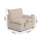 Sofá De Canto Modular Hug 8 Lugares 318x318cm Em Linho Cabeca