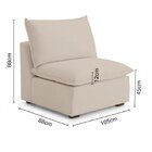 Sofá De Canto Modular Hug 8 Lugares 318x318cm Em Linho Cabeca