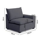 Sofá De Canto Modular Hug 8 Lugares 423x213cm Com 1 Puff Em L