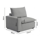 Sofá De Canto Modular Hug 8 Lugares 423x213cm Com 1 Puff Em L