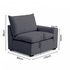 Sofá De Canto Modular Hug 8 Lugares 423x213cm Em Linho Cabeca