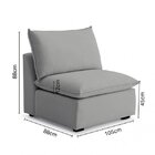 Sofá De Canto Modular Hug 8 Lugares 423x213cm Em Linho Cabeca