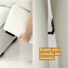 Sofá De Canto Modular Hug 8 Lugares 423x213cm Em Linho Cabeca