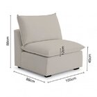 Sofá De Canto Modular Hug 9 Lugares 423x278cm Com 2 Puffs Em