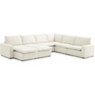 Sofá De Canto Modular Hug 9 Lugares 423x278cm Com 2 Puffs Em