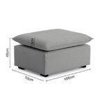 Sofá De Canto Modular Hug 9 Lugares 423x278cm Com 2 Puffs Em