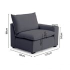 Sofá De Canto Modular Hug 9 Lugares 423x278cm Com 2 Puffs Em