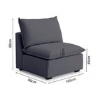 Sofá De Canto Modular Hug 9 Lugares 423x278cm Com 2 Puffs Em