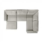 Sofá De Canto Modular Ibi 4 Lugares 280x195cm Com Puff Em Vel