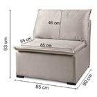 Sofá De Canto Modular Ibi 4 Lugares 280x195cm Com Puff Em Vel